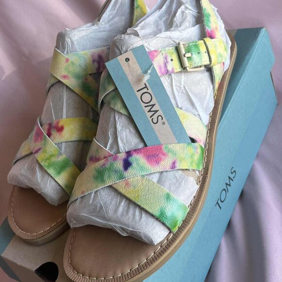 Sicily tie dye leather sandal Size 7.5 - Picture 1 of 4